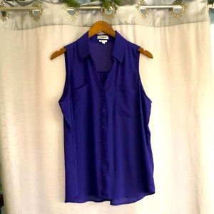 Purple sleeveless portofino shirt